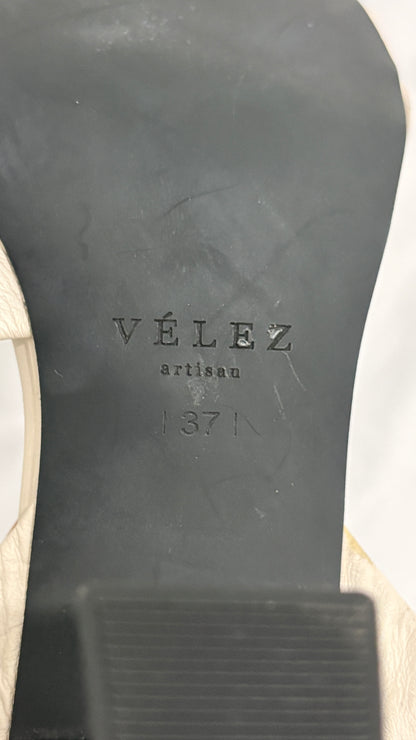 Tacones Vélez blanco Talla 37