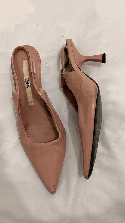 Tacones Zara Rosa palo Talla 36