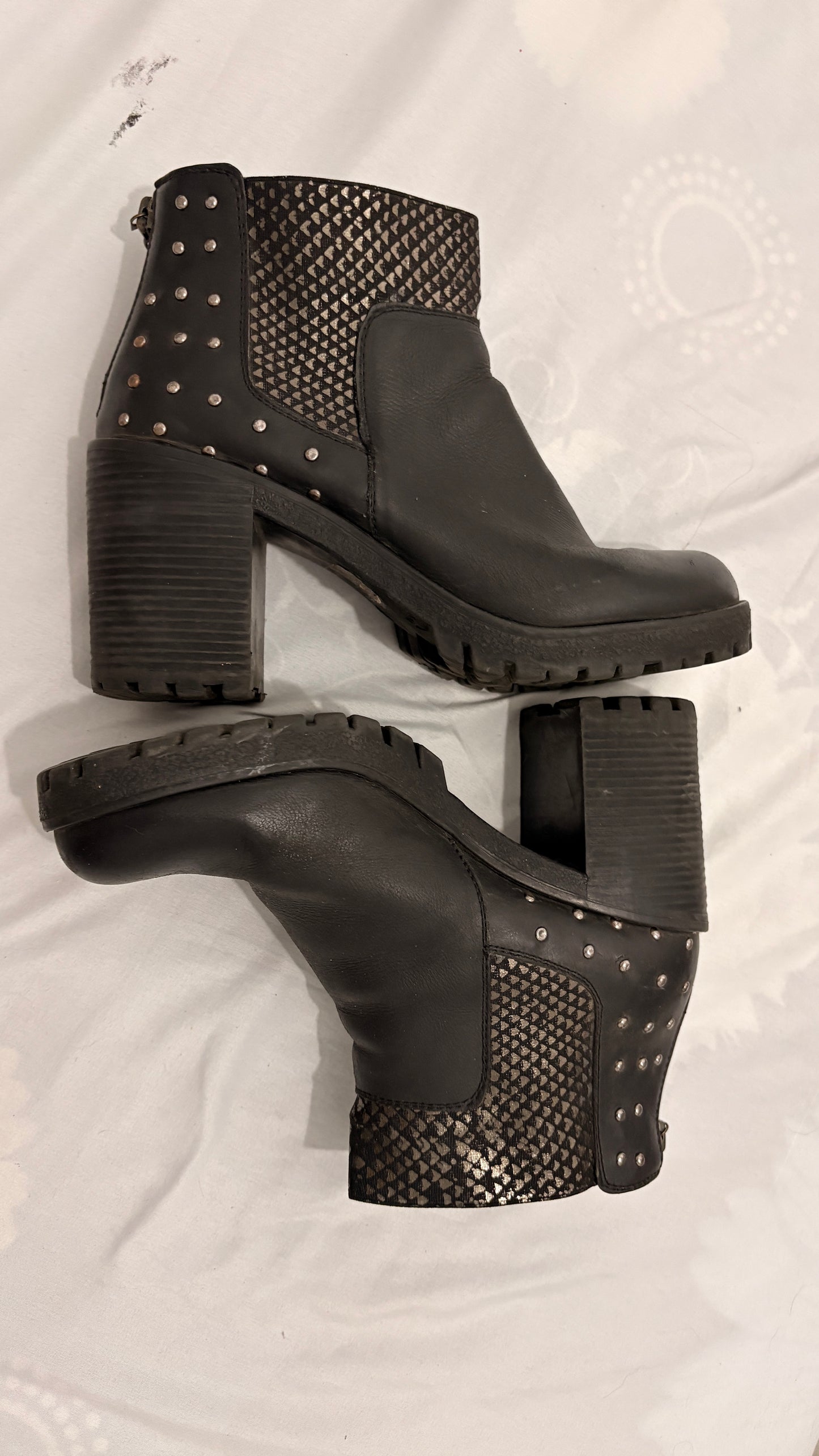 Botas cuero con plataforma