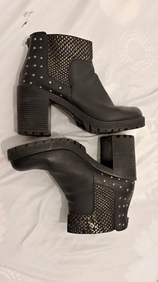 Botas cuero con plataforma