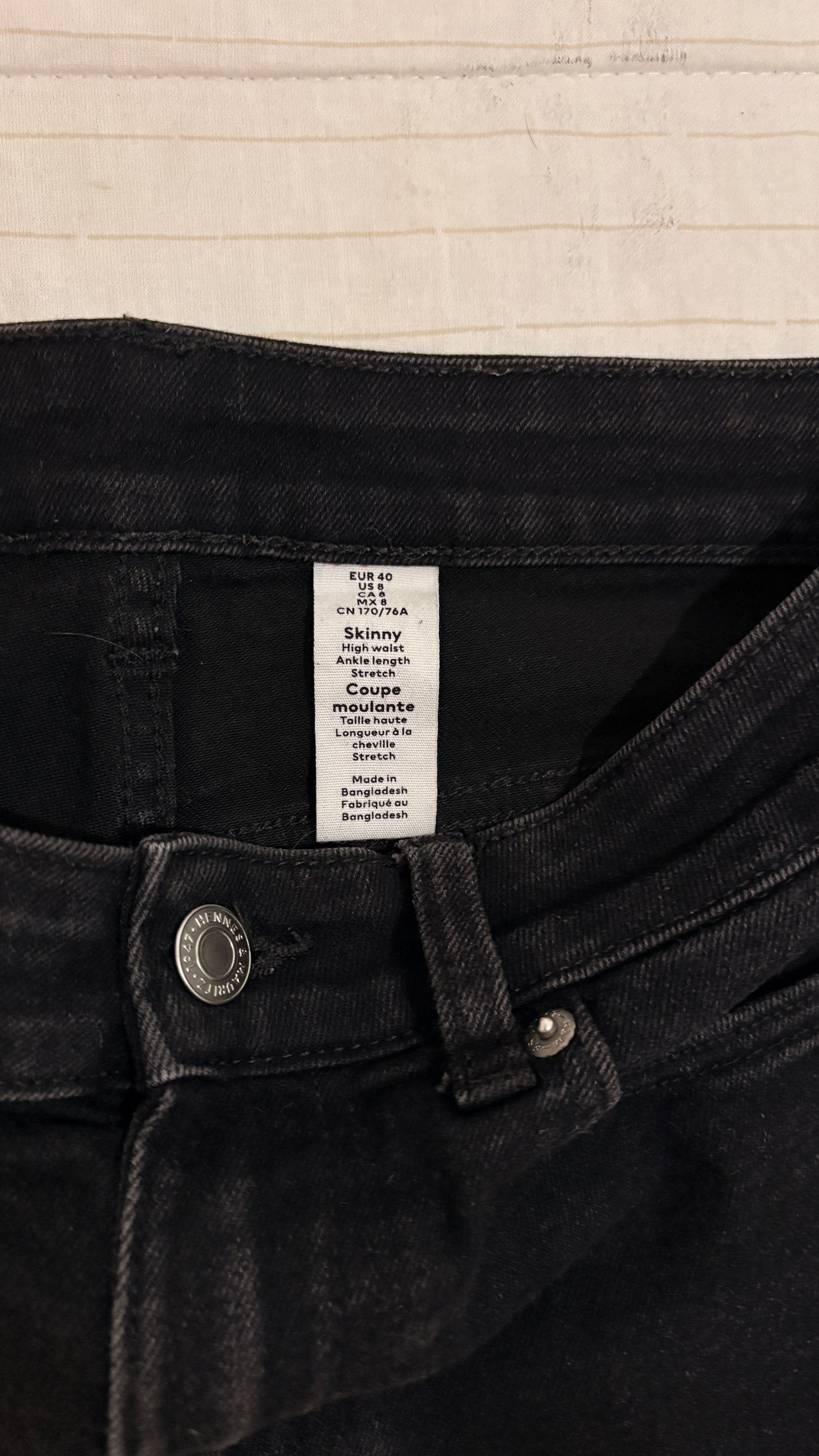 Jean Skinny negro &Demin